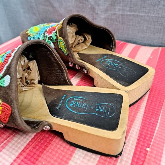 Free Lance Paris Sandals Floral Summer Women Size 38 / US 8 - Picture 4 of 13